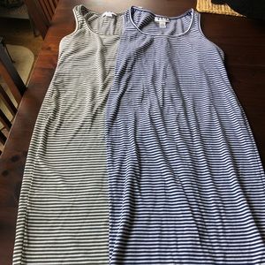Striped fitted maternity dresses